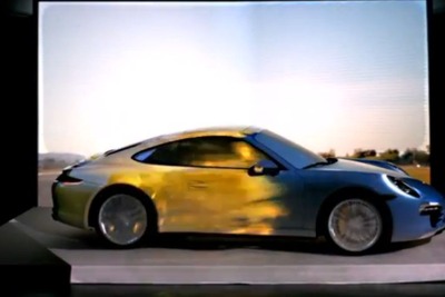 ポルシェ 911 カレラ4S 新型、3Dプロジェクションマッピングで走る［動画］ 画像