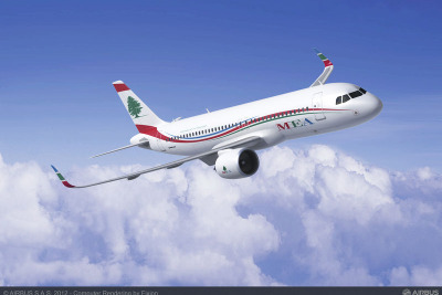 レバノン国営航空会社のミドル・イースト航空、エアバスA320neoを10機発注 画像