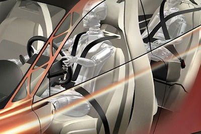 【デトロイト・ショー出品車】ボルボ『SCC』のピラーは穴だらけ 画像