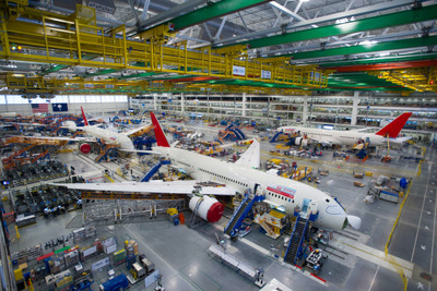 ボーイング、787ドリームライナーの生産施設を公開 画像