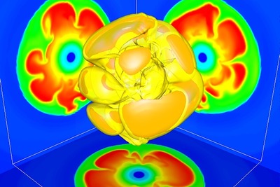 世界最速の天文スパコン「アテルイ」、より高解像度な超新星爆発をシミュレート 画像