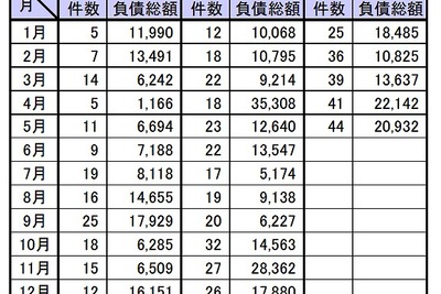 中小企業金融円滑化法適用後の倒産、4か月連続で最多を更新…5月 東京商工リサーチ 画像