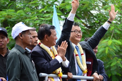 野党党首サム・ランシー氏が帰国　カンボジア 画像