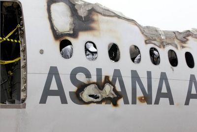 アシアナ航空の着陸事故で亡くなった少女、消防車に轢かれて死亡と断定 画像