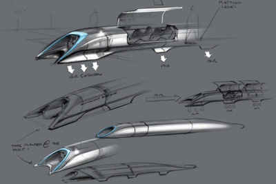 テスラ・モーターズCEO、超高速交通「ハイパーループ」構想を発表…最高速度は1220km/h 画像