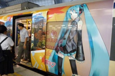 バンコクの高架電車に初音ミク　札幌市が観光プロモーション 画像