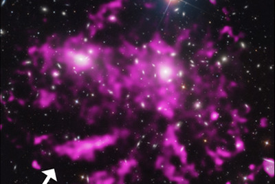 米サイエンス誌、「銀河団の伸びる高温ガスの巨大な『腕』」発見の論文が掲載 画像