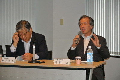 日野遠藤専務「20年にディーゼルエンジン燃費10%改善目指す」 画像
