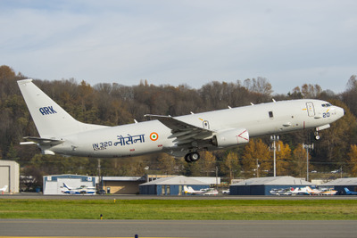 ボーイング、2機目のP-8I海洋パトロール航空機をインドに納入 画像