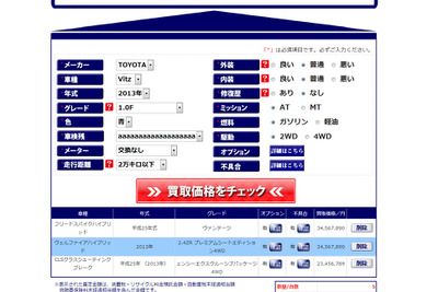 SBT、クルマの査定価格を瞬時にWEB表示する新サービスを開始 画像