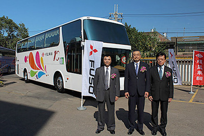 三菱ふそう、台湾市場でのバス車体生産開始から10周年 画像