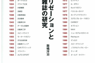 戦前から現代まで 自動車雑誌の変遷をたどる『モータリゼーションと自動車雑誌の研究』 画像