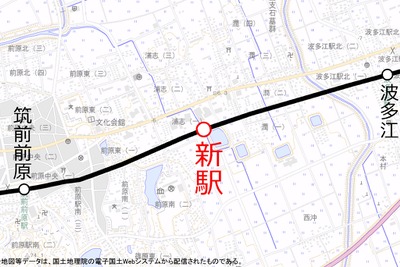 JR九州、筑肥線波多江~筑前前原間に新駅建設へ…2019年春開業目指す 画像