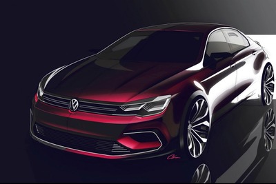【北京モーターショー14】VW、ニュー・ミッドサイズ・クーペを予告…小型4ドアクーペ 画像