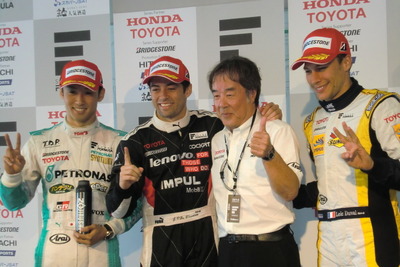 【スーパーフォーミュラ 第2戦】レース1、オリベイラ&星野一義監督が1年9カ月ぶりの勝利 画像