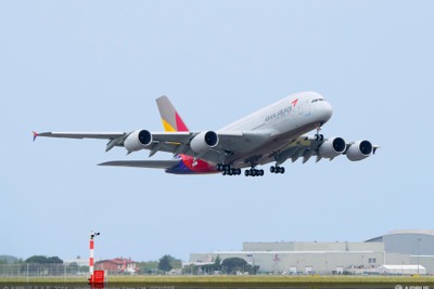 エアバス、アシアナ航空初となるA380を引き渡し…アジア地域路線に投入 画像