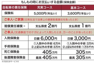 年5000円で2億円までカバー…まさかのための“自転車保険”登場 画像