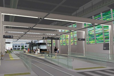 富山駅高架下の停留場は「富山駅」に…路面電車の南北接続事業 画像