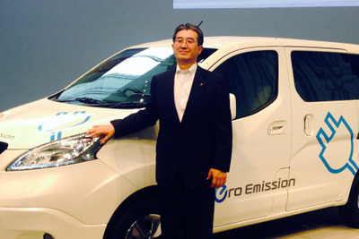 【日産 e-NV200 発表】片桐副社長「EVは商用車でのポテンシャル高い」 画像