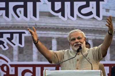 印モディ大統領の外遊先5か国が発表 画像