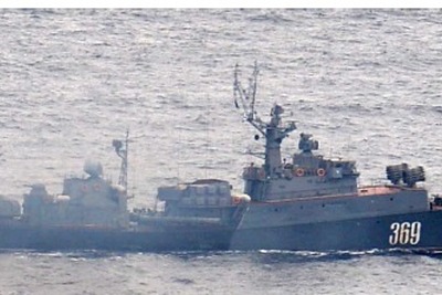 防衛省、ロシア海軍艦艇を相次いで確認…宗谷海峡を東進 画像