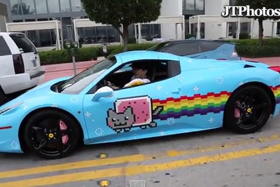 【ガムボール3000 2014】Nyan Cat仕様の458スパイダー…Deadmau5がネットで売り出し中［動画］ 画像