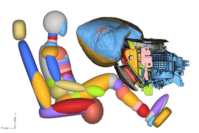 フォード、自動車初の膝エアバッグを開発…新型 マスタング に採用 画像