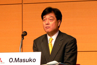 益子社長、三菱自動車の株価動向に首をかしげる 画像