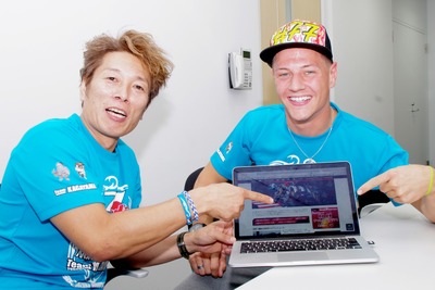【鈴鹿8耐】コーラ1年分の行方は…? チームカガヤマの加賀山代表とエガーター選手、レスポンスでミニゲームに挑戦 画像