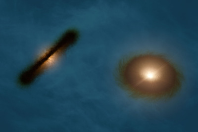 国立天文台、互いに傾いた原始惑星系円盤を連星系で発見…アルマ望遠鏡で観測 画像