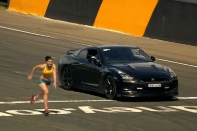 日産 GT-R、女性アスリートと加速競争［動画］ 画像