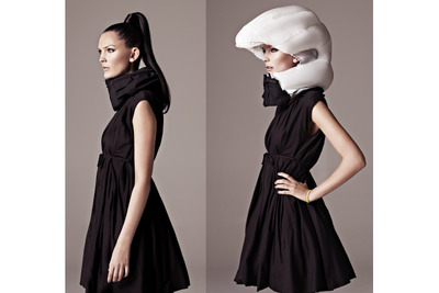 自転車乗りの頭部を守る、ウェアラブルタイプのエアバッグ 画像