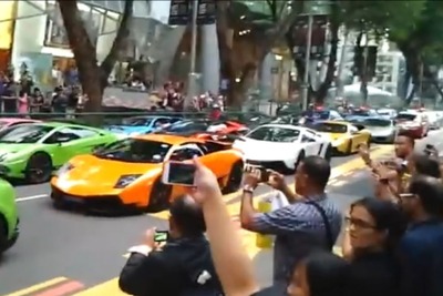 ランボルギーニ、シンガポールを占拠…市街地が大渋滞［動画］ 画像