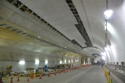 首都高、中央環状品川線山手トンネルを公開…進行方向が逆転？ 画像
