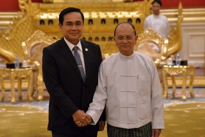 タイ軍政首相が積極外交開始…初外遊はミャンマー大統領との会談 画像
