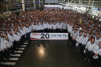 トヨタ のトルコ工場、生産開始20周年…累計生産台数は150万台以上 画像