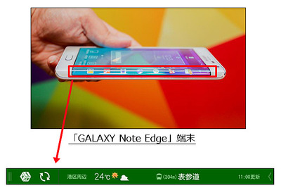 NAVITIMEアプリ、GALAXY Note Edgeのエッジスクリーンに対応 画像