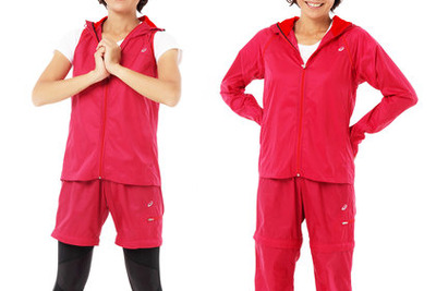 ファスナーを外せばふた通りに着こなせるQちゃん考案のランニングウェア 画像