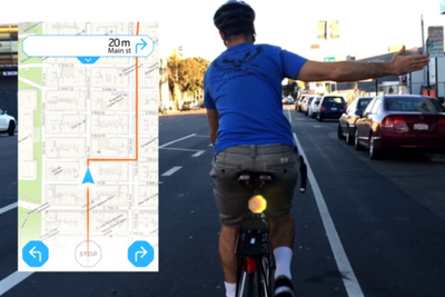 自転車にも方向指示器…スマホ連動のライト「B-Link Gear」 画像