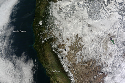 NASA、米西部の観測画像を公開…元日のグランドキャニオンは降雪を記録 画像