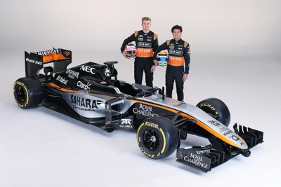 【F1】フォースインディアが新車『VJM08』のカラーリングを発表…黒×シルバーベースの斬新なデザインに 画像