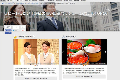 出張族がリピートしたくなるホテルチェーン…1位「リッチモンドホテルズ」 画像