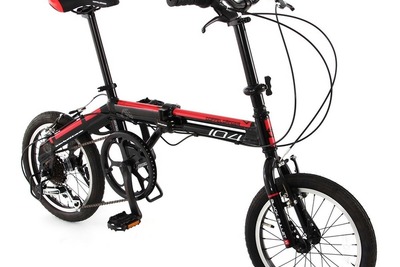 刺激的なカラーの16インチ折りたたみ自転車…大柄ユーザーも安心 画像