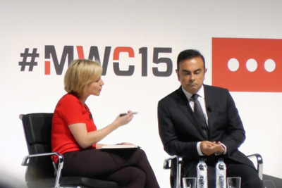 【MWC 2015】日産ゴーンCEO「アップルのEV参入は歓迎」…EVと自動運転の未来語る 画像