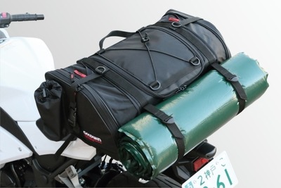 荷物の量で容量を可変、雨の日でも安心のツーリング用バッグ 画像