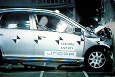 【JNCAP2001】どれが安全か、国土交通省が実際にぶつけて見ました 画像