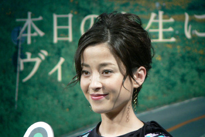 【写真蔵】お茶目な宮沢りえさん…トヨタ ヴィッツ 新作CM発表会 画像