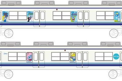 東武、亀戸線でスカイツリー3周年のラッピング車運行…5月1日から 画像