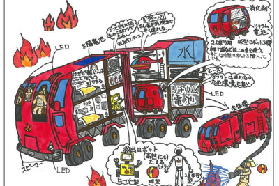 モリタ 未来の消防車アイデアコンテスト、最優秀作品発表 画像