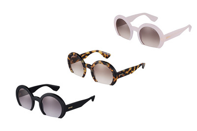 下部を潔く切り落とした大胆デザイン…ミュウミュウらしいサングラス 画像